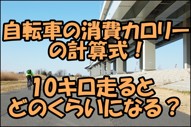 自転車の消費カロリーの計算式を紹介 10キロの距離でどのくらい消費するの じてぶろ